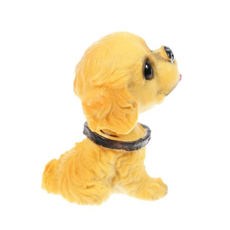 Dog on a car panel shocking his head, mini, spaniel-5