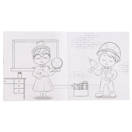 Coloring "Profession", + 12 stickers-5