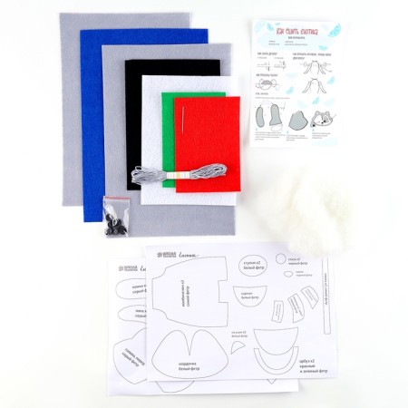 A set to create a toy made of felt "Rucot with a watermelon" with a filler-2