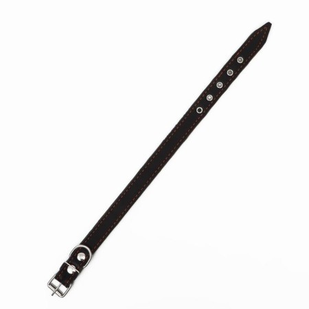 Collar combined leather/tarpaulin, 53 x 2.5 cm, Osh 35-45 cm, black-2
