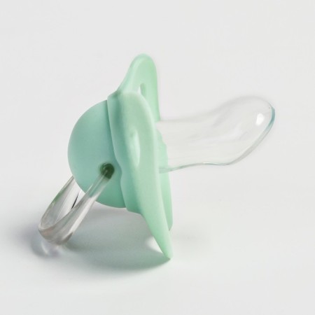 Orthodontic dummy nipple, silicone, from 6 months, with a cap, color mix for a boy-2