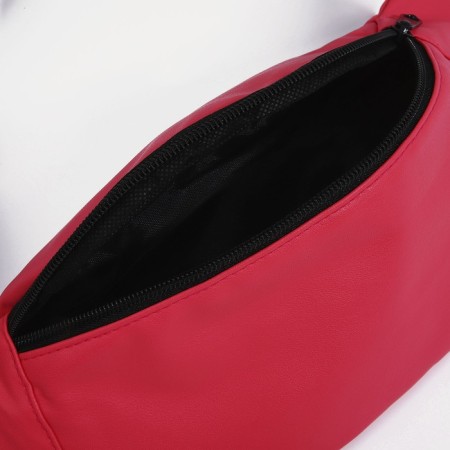 Lightning waist bag, external pocket, fuchsia color-4