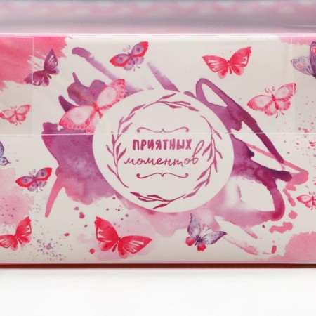 Box for confectionery products with PVC lid “pleasant moments”, 11.5 x 11.5 x 6 cm-2
