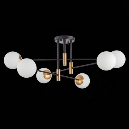 Ceiling Ceiling ST LUCE. SL1203.402.06. Limano. 6x40 watts, E27, 98.5x98.5x33.7 cm, bronze color, black-4