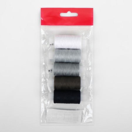 Set of threads 40LSH, 200 m, 5 pcs, color black spectrum-1