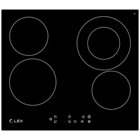 Hob Lex EVH 641 BL, electric, black glass color