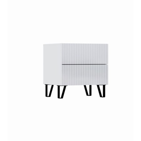 Tumbling bedside Olivia, 500x442x530, white/white glossy