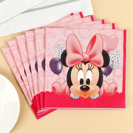 Paper napkins, 33x33 cm, 20 pieces, 3 strata, Minnie Mouse-1
