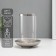Ceramics candlestick, glass for 1 candle "Moro" d = 8 cm silver 12x12x17.2 cm