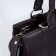 Women's bag El Masta with a zipper, external pocket, long belt, dark brown color