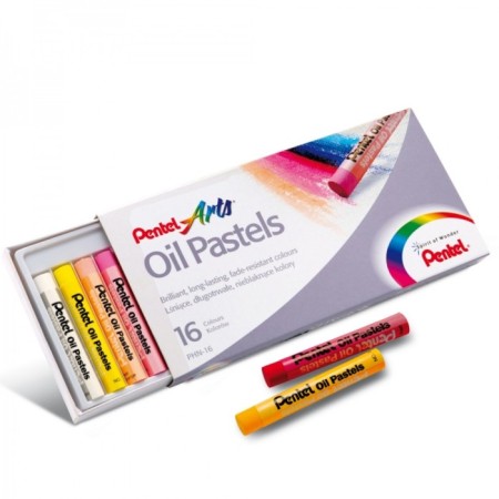 Oil pastel, 16 colors, Pentel, 8/60 mm, in cardboard-9