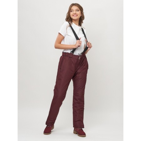 Semi -combinezone ski female, burgundy color, size 56-1