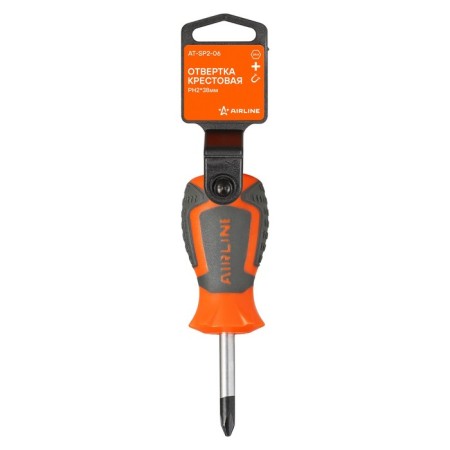 Cross screwdriver with an ergonomic handle PH2*38mm AT-SP2-06 AIRLINE