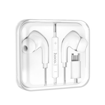 Hoco M101 Pro headphones, wired, vacuum, Type-C, 1.2 m, white-3