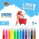 Flomasters 12 flowers BIC Kids Visa, children's, washed off, thin letter