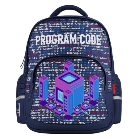 School backpack 40 x 30 x 19 cm, ergonomic back, Bruno visconti 12-002 + pencil case, Deep learning-1