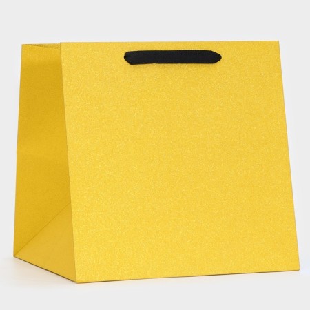 Packet for cake, 30 x 30 x 30 cm, gold with glitter-1