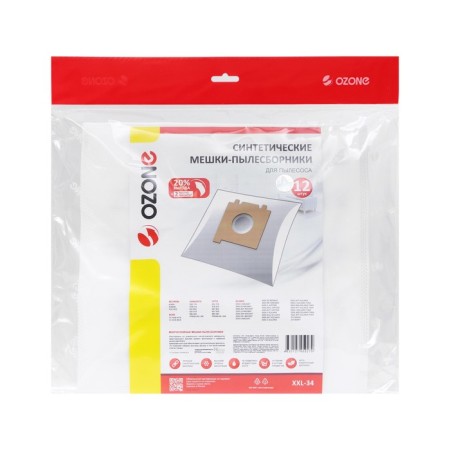 The XXL-34 Ozone bag is synthetic for the vacuum cleaner, 12 pcs + 2 microfilters