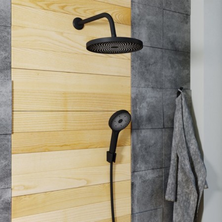 Shower watering can Iddis spahome spa26bpi64, upper, round, d = 260 mm, ABS plastic, black-7