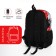 School backpack from textiles on lightning, 3 pockets, red color