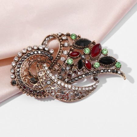 Brooch "1000 and 1 Night" Whirlpool, colored in black gold-2