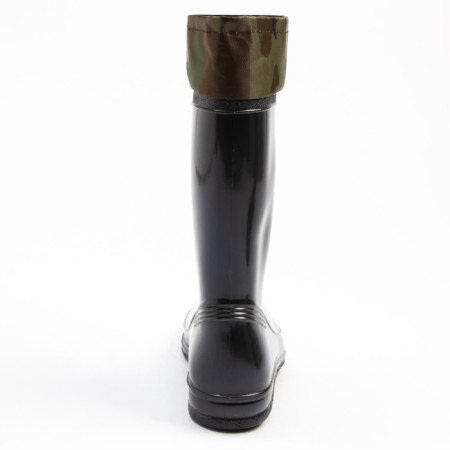 Women's boots with insulation, size 38, black color, PVC-2