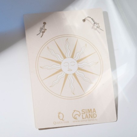 Earrings hanging "Sun" of the planets, stars, color silver, 9.3 cm-2