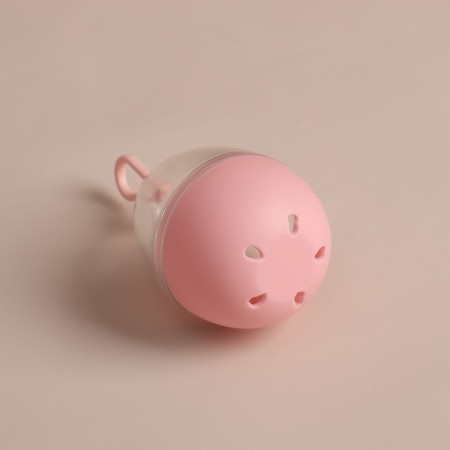 Mowed sponge for makeup “drop”, 6 × 4.5 cm, increases when getting wet, in case, bright pink color-11