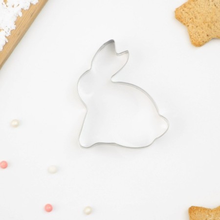 Form for cutting the cookies of the “bunny”, 7 × 5.5 × 2 cm, chrome color