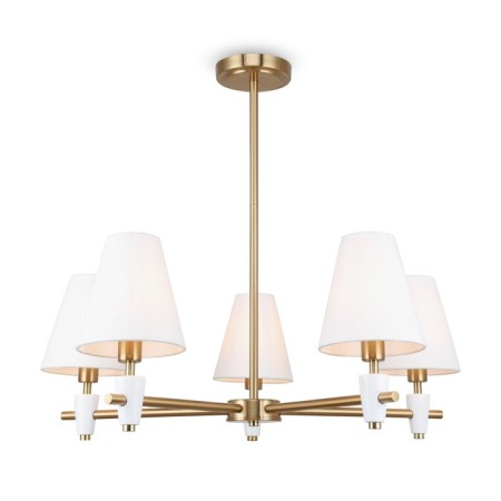 Freya FR5371CL-05BS PIETRA, 495x325x245 mm ceiling lamp, E14, 5x40W, brass color