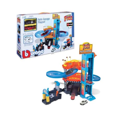 Set of game BBURAGO "Multi -level Auto Garage", Autotrek, with mobile elements, 1:43
