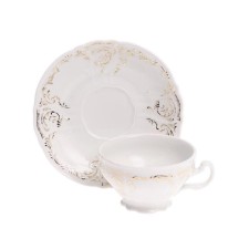 Cup 205 ml with a saucer 155 mm low bernadotte, Golden Ornament Decor