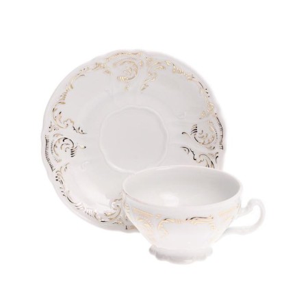 Cup 205 ml with a saucer 155 mm low bernadotte, Golden Ornament Decor