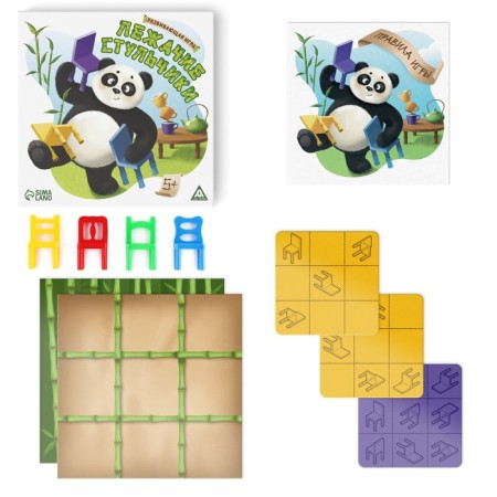 Board game developing "Sly chairs", 30 cards, 5+-1