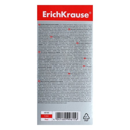 Marker Permanent Erichkrause Double P-80, bilateral, red-6