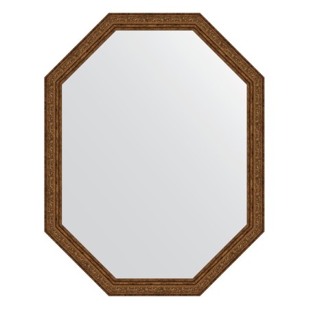 Mirror in the baguette frame, vignette aged bronze 56 mm, 70x90 cm