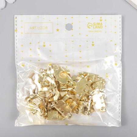 Castle metal for casket gold + nails. set 10 pcs 2.9x3 cm-1