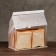 Paper package, with a window, rectangular bottom, white, 22 x 11 x 28 cm