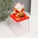 Plastic Plastic "White Mani-Neko in the Red Red robe" 8x8x8.2 cm