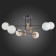 Ceiling Ceiling ST LUCE. SL1203.402.06. Limano. 6x40 watts, E27, 98.5x98.5x33.7 cm, bronze color, black