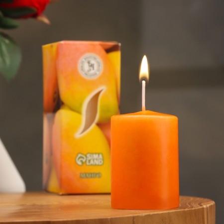 Aromatic candle "mango", 4 × 6 cm, in a box