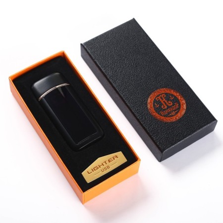 Electronic lighter "Bold, strong, fair", USB, spiral, 3 x 7.3 cm, black-4