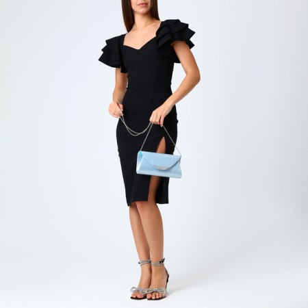 Women's bag on magnet, blue color-7