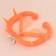 Ring against self -evidence, 10.5 × 7.5 cm, orange