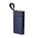 External battery 1000 mAh, 10 W, 2 USB, Type-C, flashlight, solar panel, black