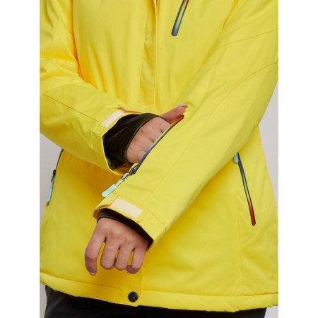 Ski jacket female, size 44, yellow color-4