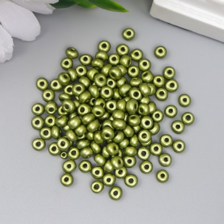 Glass beads 6/0 "metallic. Apple" 10 g-1