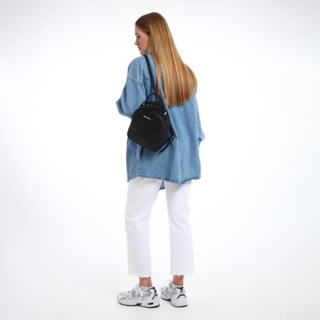 Women's backpack city, Textura, black color-6