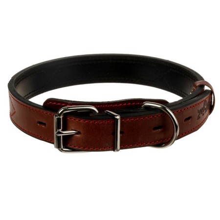 Collar zoonik "premium-classic" Leather double, 51-65 x 3 cm, cognac