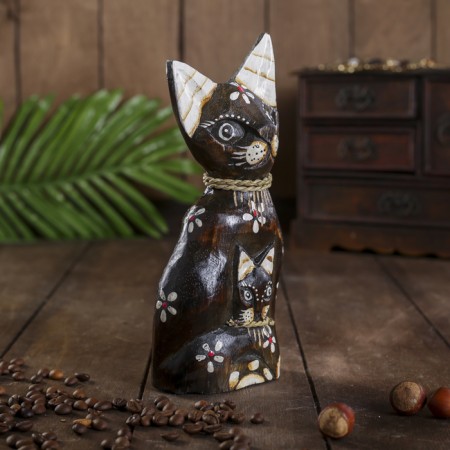 Souvenir tree "Cat with a kitten" 4.5x8x20 cm-1